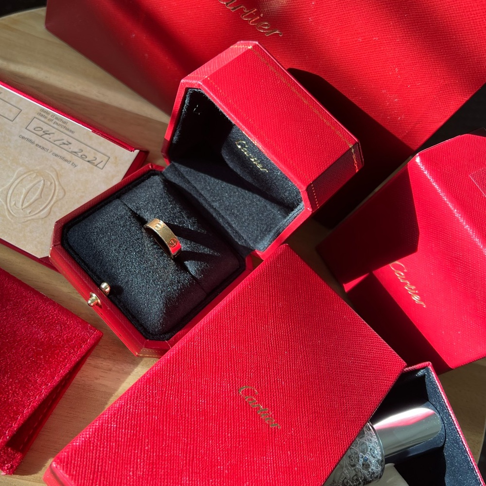 Authentic Cartier Love Ring in Rose Gold size 54